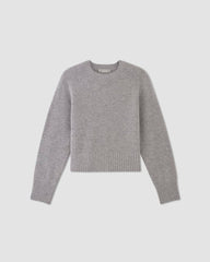 The Boxy Crew in Cashmere | Heathered Grey