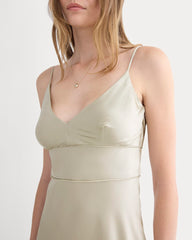 Bias Cut Slip Dress in Silk Charmeuse | Peyote