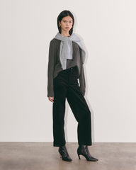 The Boxy Crew in Cashmere | Heather Charcoal