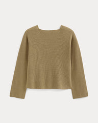 The Boatneck Top in Everyday Cotton | Dark Heathered Camel