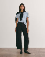 The Box-Cut Tee in Essential Cotton | Blue Slate | No Pocket