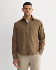 Brushed Flannel Shirt | Heathered Cocoa Brown
