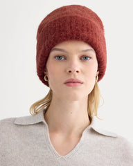 Plush Alpaca Beanie | Merlot