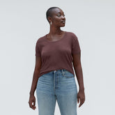 The Air Scoop-Neck Tee | Espresso