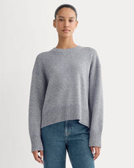 The Boxy Sweater in Everyday Cotton | Blue Indigo/Canvas Twist