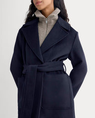 ReWool Belted Blanket Coat | Deep Navy
