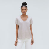 The Air Scoop-Neck Tee | Heathered Oatmeal