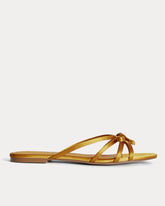 The Bow Sandal | Golden Sun Satin
