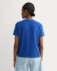 The Box-Cut Tee in Essential Cotton | Bright Cobalt | No Pocket