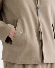 Tailored Zip Jacket | Light Taupe