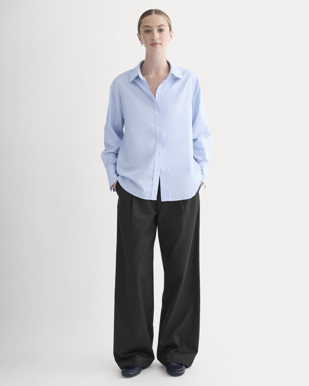 Everyday Shirt in Silky Cotton | Light Blue