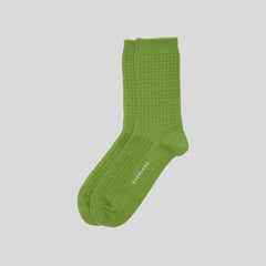 The Belgian Waffle Sweater Sock | Lime Green