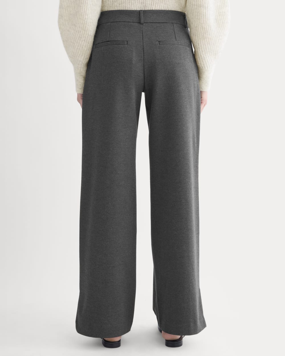 Dream Wide-Leg Trouser | Heathered Soot