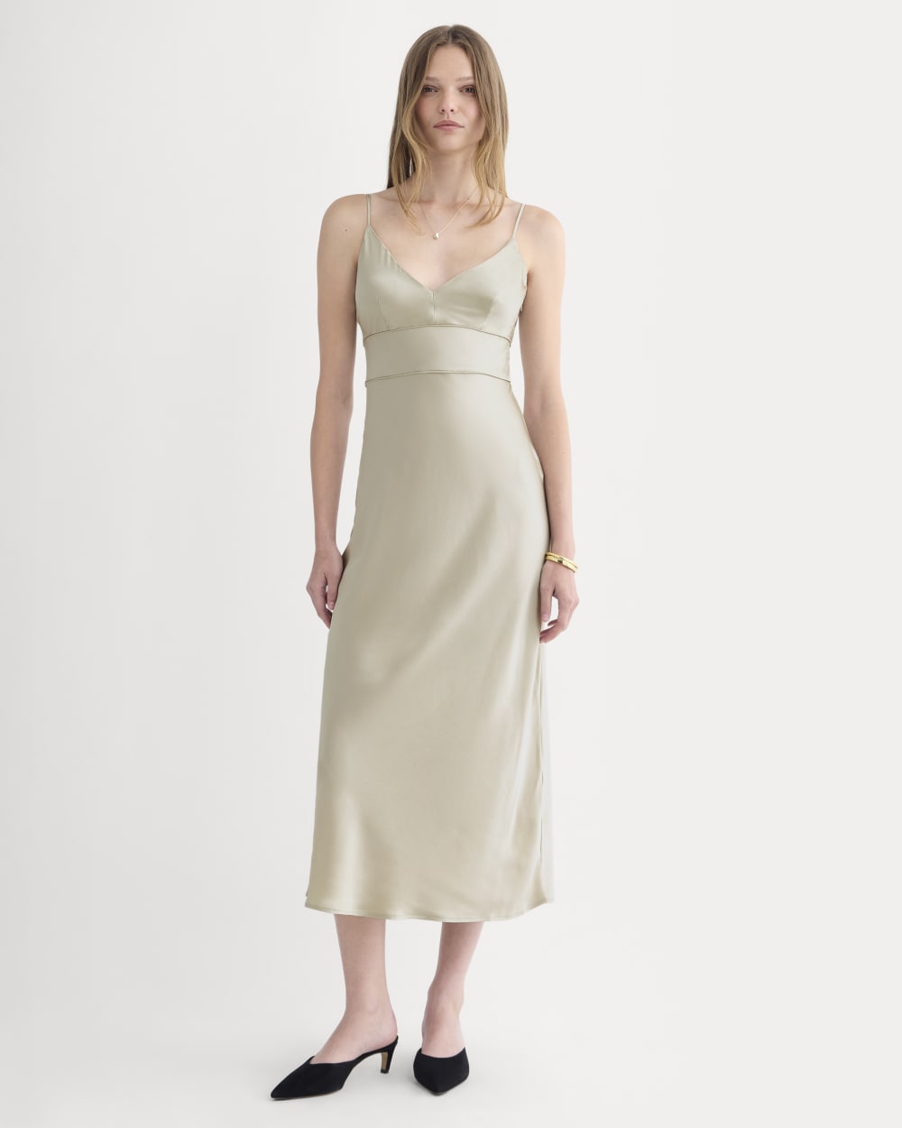 Bias Cut Slip Dress in Silk Charmeuse | Peyote