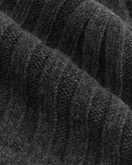 Chunky Ribbed Beanie | Heathered Soot