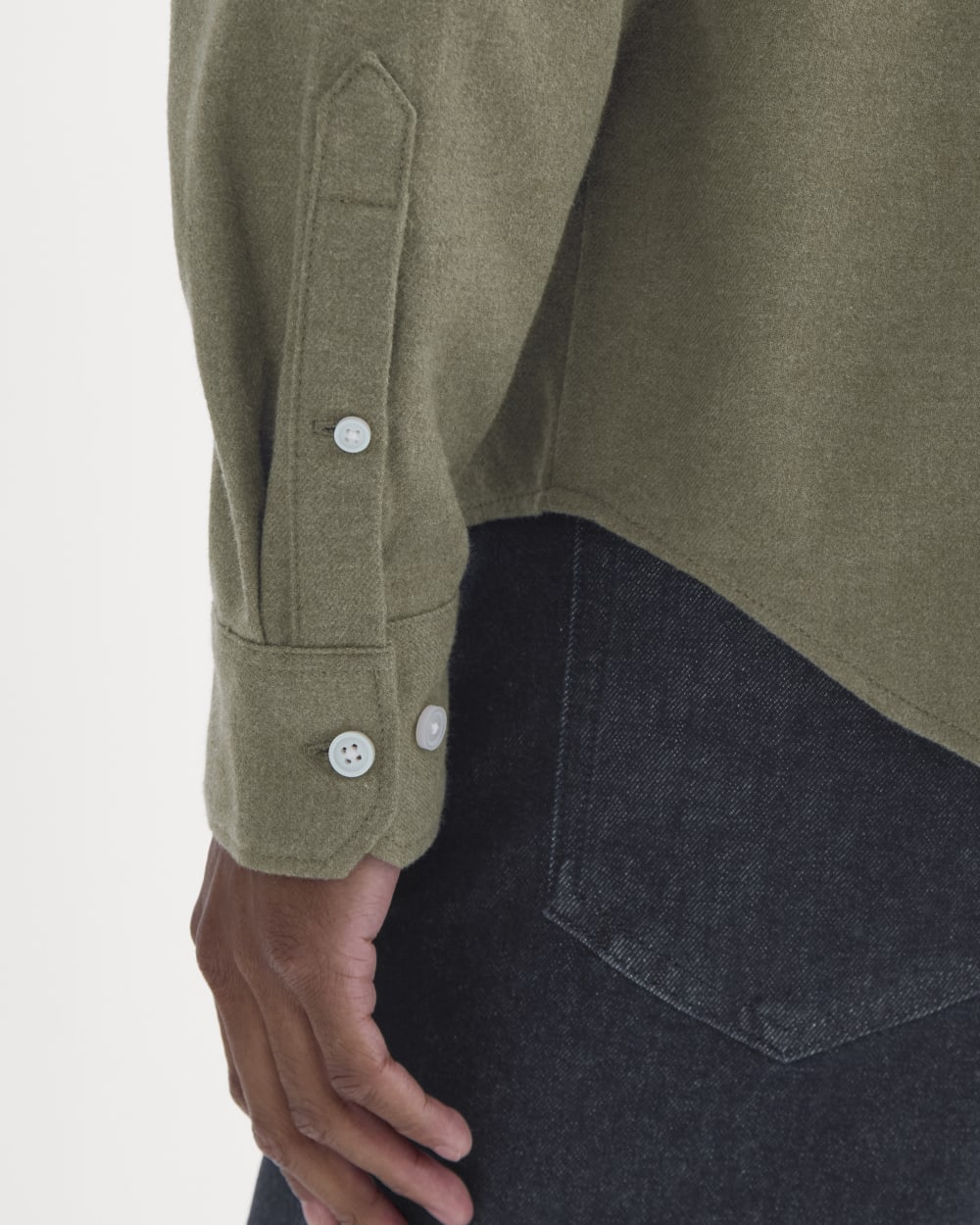 Brushed Flannel Shirt | Heathered Thyme