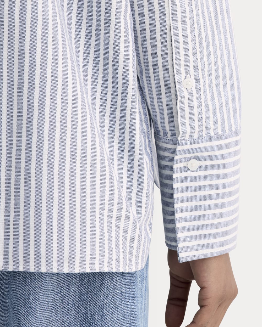 The Boxy Oxford | Bone / Mazarine Blue