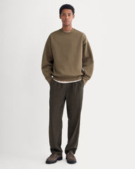 Luxe Fleece Crew Pullover | Deep Taupe