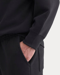 Luxe Fleece Crew Pullover | Black