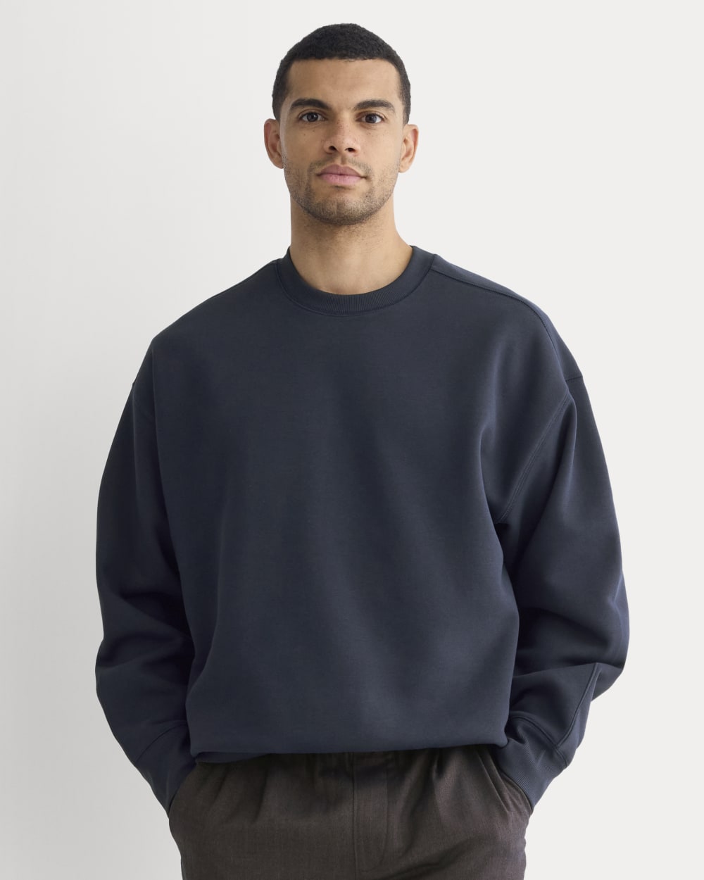 Luxe Fleece Crew Pullover | Navy