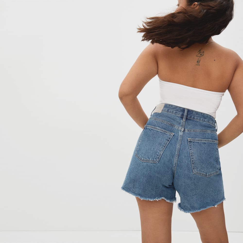 The A-Line Denim Short | Medium Indigo