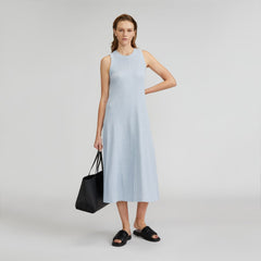 The  Organic Cotton Waffle Tank Dress | Heathered Periwinkle