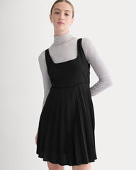 Drapey Crepe Mini Dress | Black