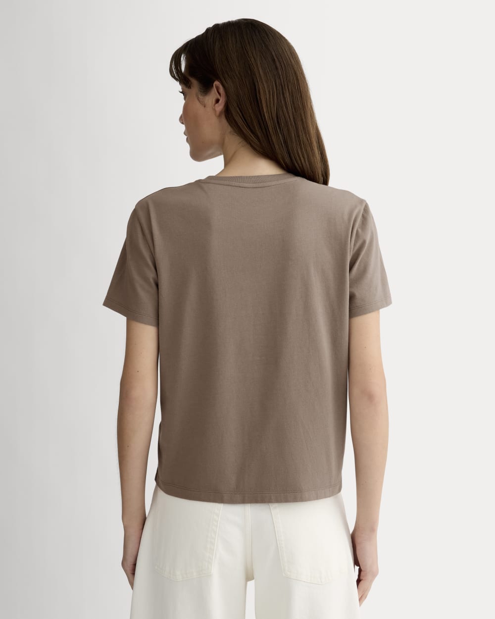 The Box-Cut Tee in Essential Cotton | Clay | No Pocket