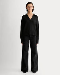 The Boxy Polo in Everyday Cotton | Black