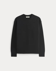 Luxe Merino Double-Knit Sweater |  Black