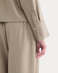 Overshirt in Tailor Twill | Light Taupe