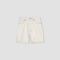The A-Line Denim Short | Ecru