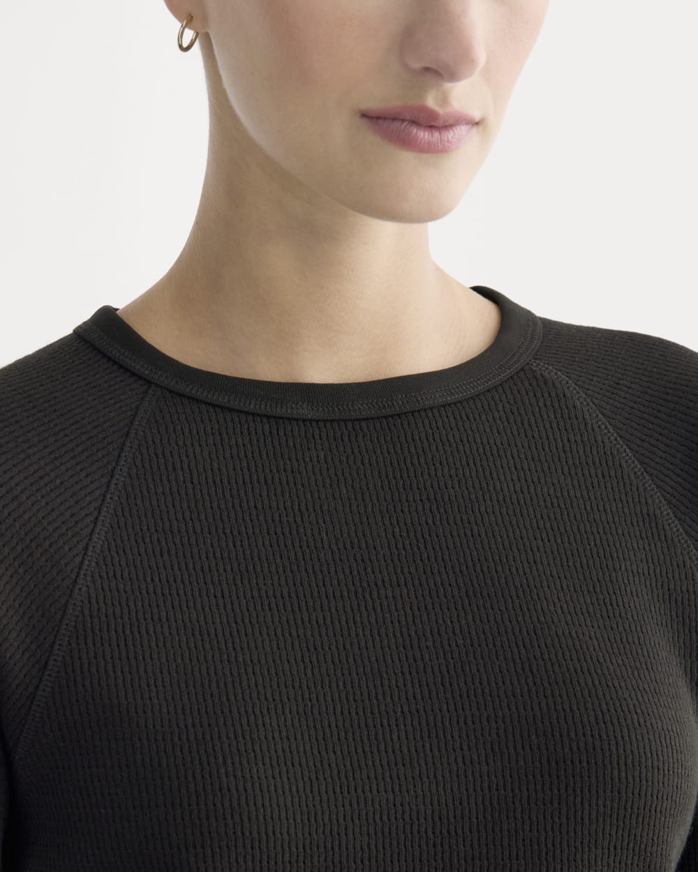 Slim-Fit Crew in Cozy Waffle | Black