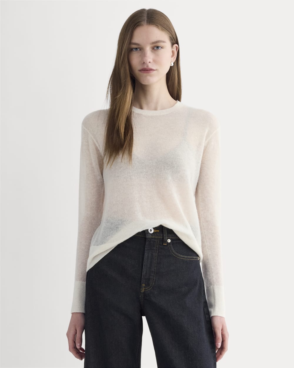 The Air Alpaca™ Relaxed Crew Top | Birch