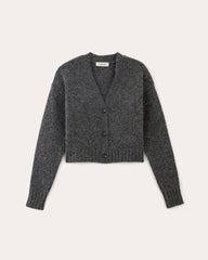 The Boxy Cardigan in Alpaca | Dark Charcoal
