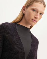 The Alpaca Oversized Cardigan | Heathered Black