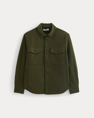 Heavyweight Waffle Twill Overshirt | Heathered Green
