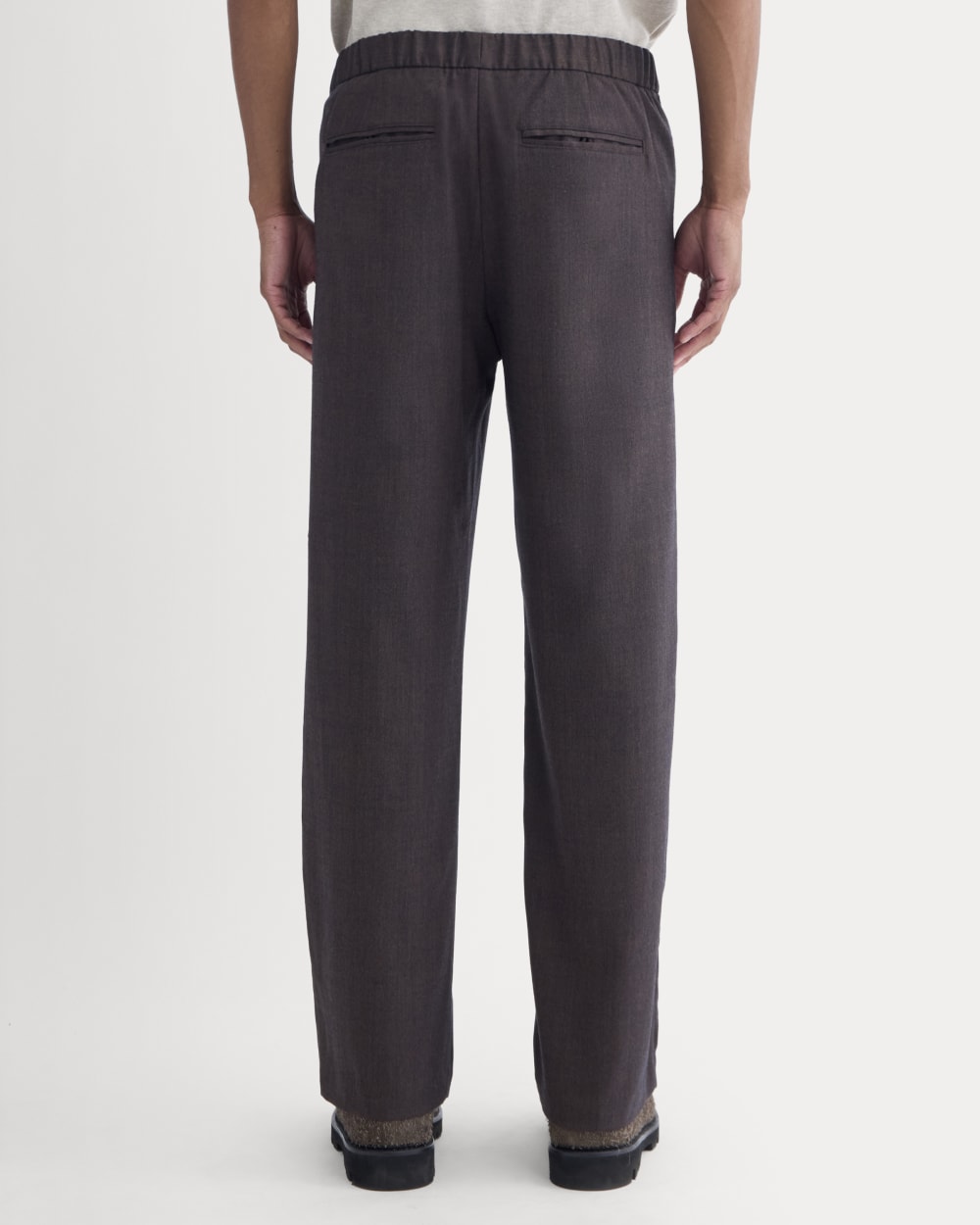 Pleated Trouser in Tailor Twill | Heathered Fudge