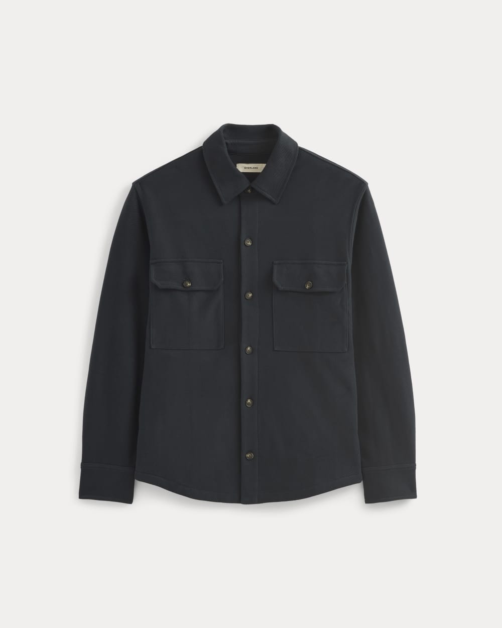 Relaxed Knit Utility Shirt | Navy