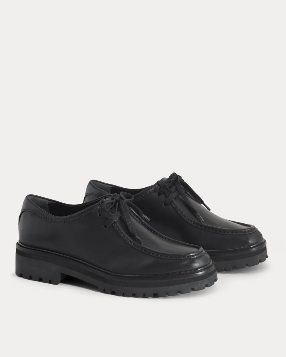 Leather Lug Chukka | Black