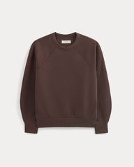 Luxe Fleece Raglan Crewneck | Dark Chocolate