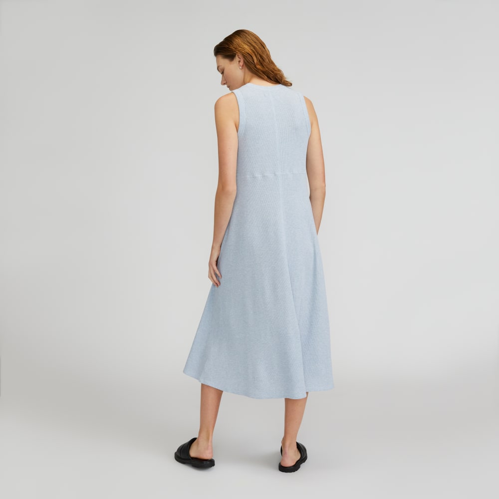 The  Organic Cotton Waffle Tank Dress | Heathered Periwinkle