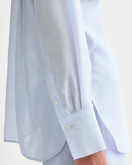 Oversized Shirt in Cotton-Silk Organza | Kentucky Blue