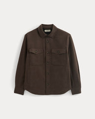Heavyweight Waffle Twill Overshirt | Heather Earth Brown