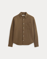 Brushed Flannel Shirt | Heathered Cocoa Brown