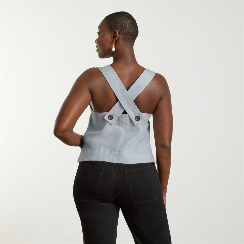 The Apron Linen Tank | Sky