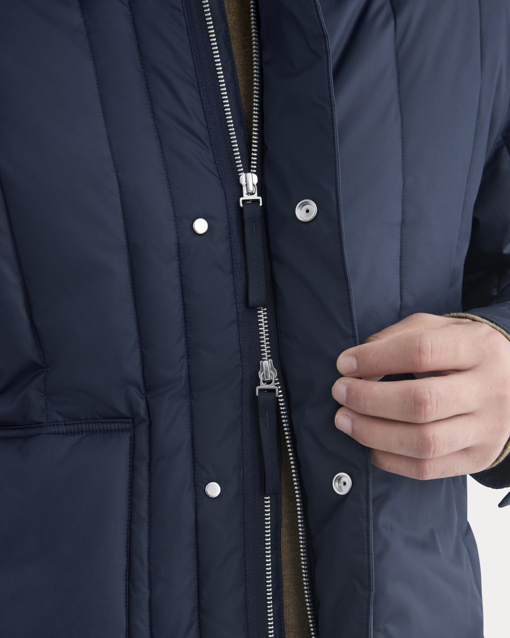 ReNew Vertical-Quilted Jacket | Navy
