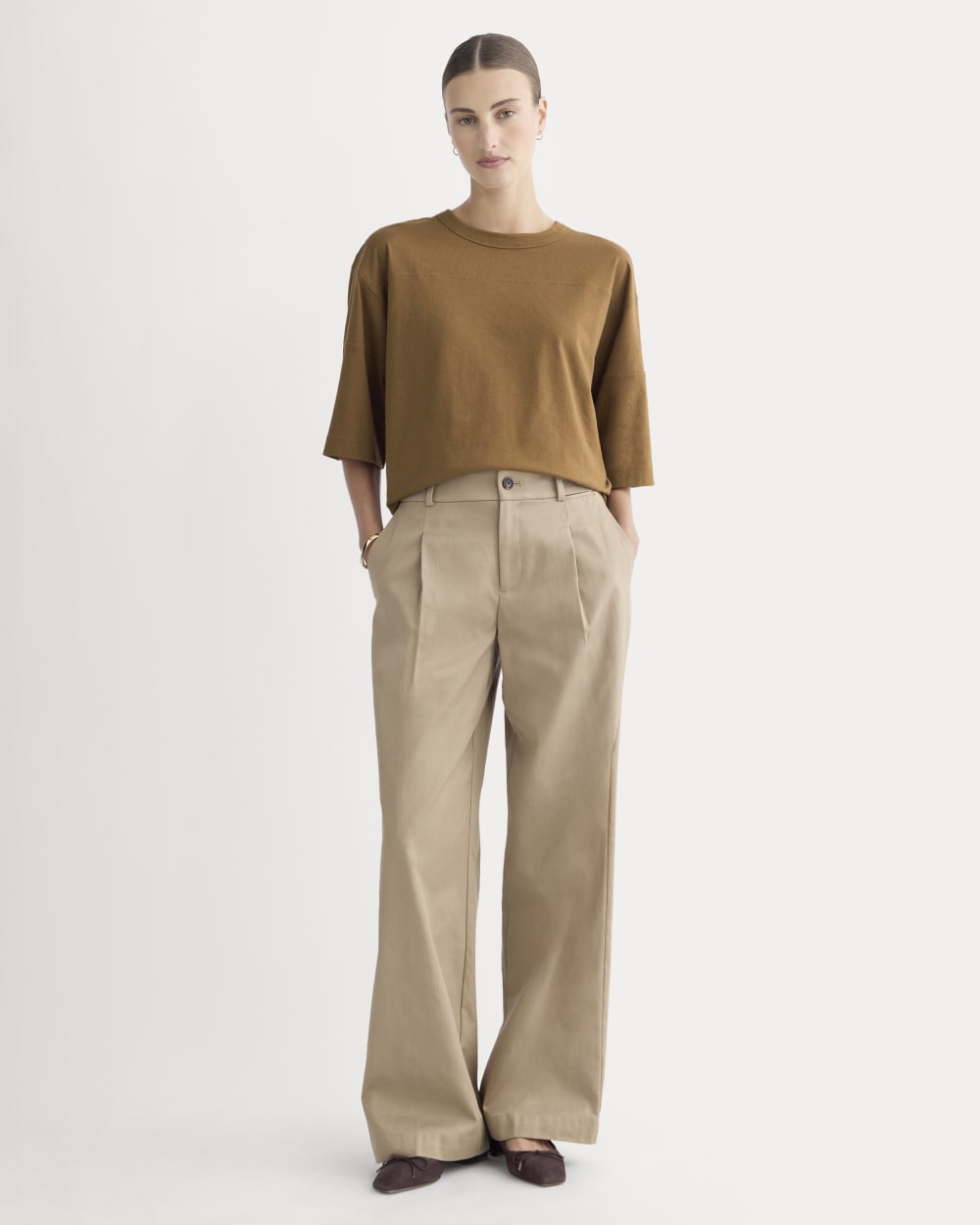 Oversized Varsity Tee in Essential Cotton | Toffee