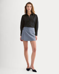 Lantern-Sleeve Shirt in Lightweight Cotton | Black