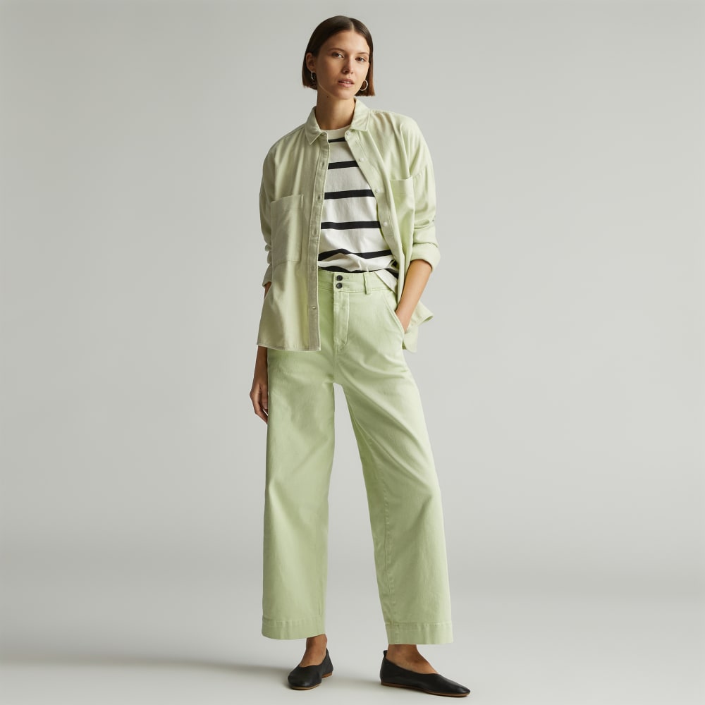 The Boxy Flannel | Seafoam Green